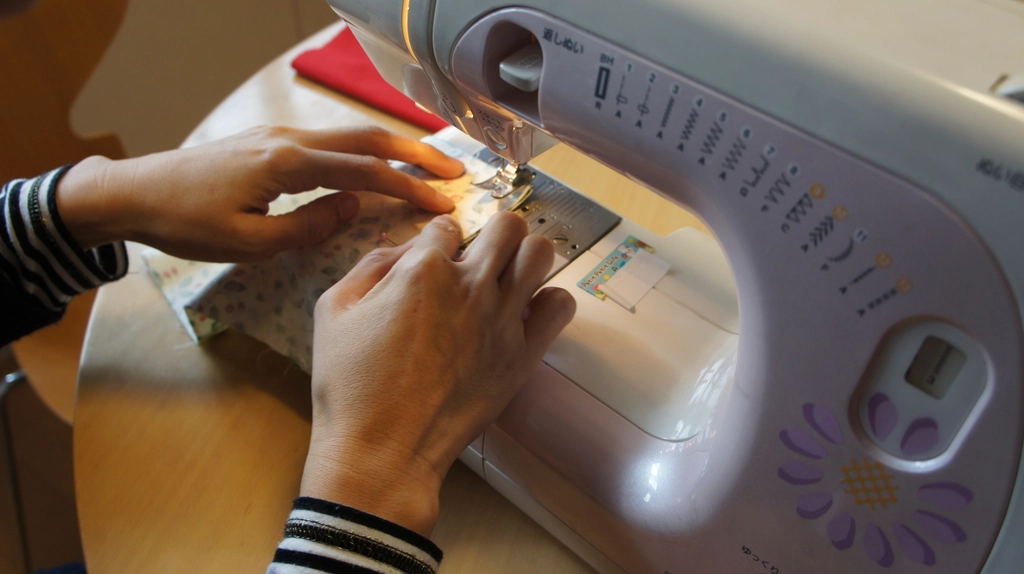 Sewing on a machine